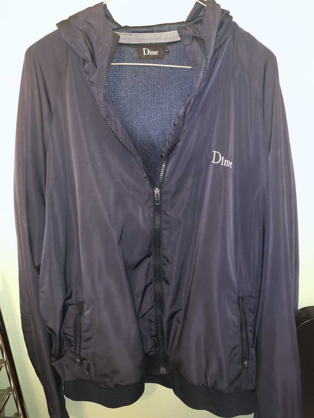 Dime Dime Navy Windbreaker Sz L - image 1