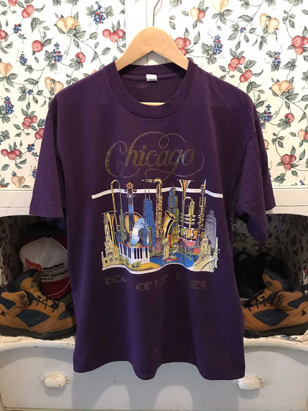 Vintage Vintage 90s Chicago Blues T-shirt - image 1