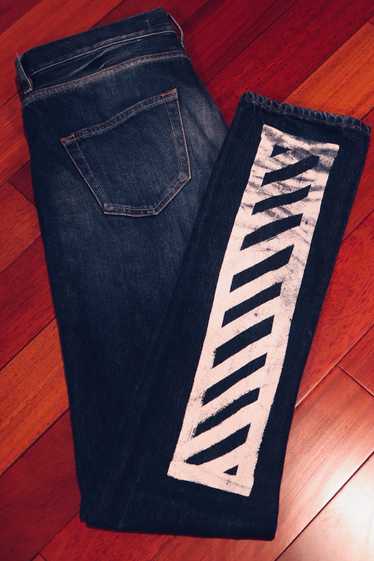 Off-White Off white stripe blue jeans vintage