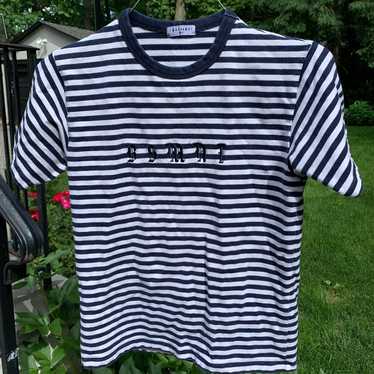 The Basement Striped Old English Logo T Shirt - image 1