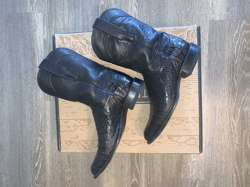 Vintage Tecovas Boots - Midnight Caiman - image 3