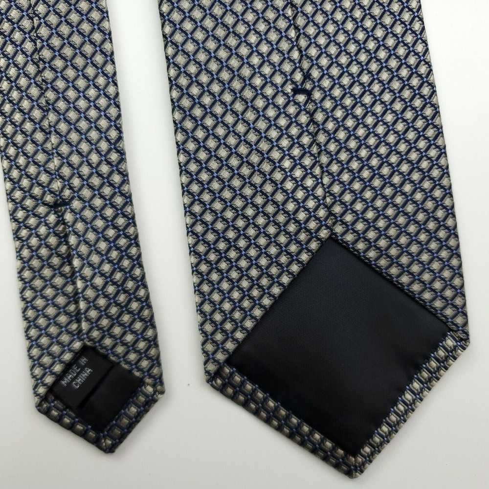 Stafford Stafford Blue Geometric Silk Tie 58 3.25 - image 5