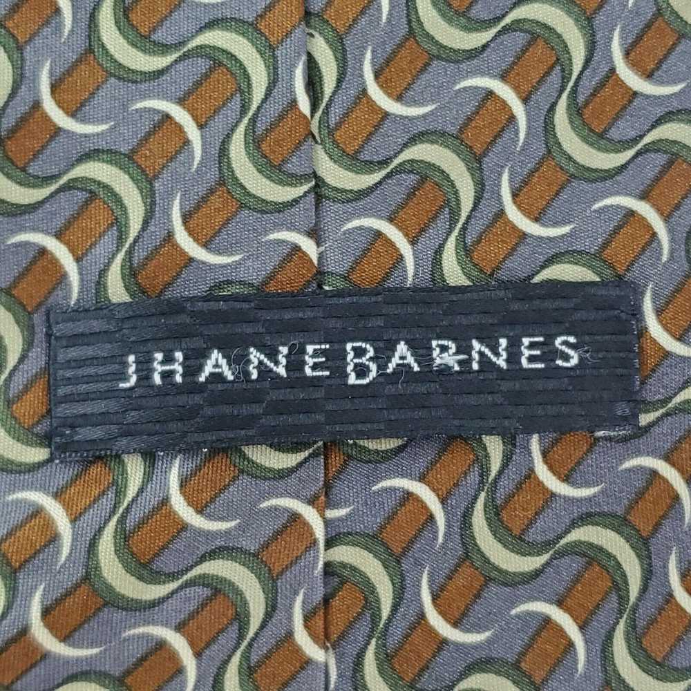 Jhane Barnes Jhane Barnes Brown Silk Cotton Tie A… - image 3