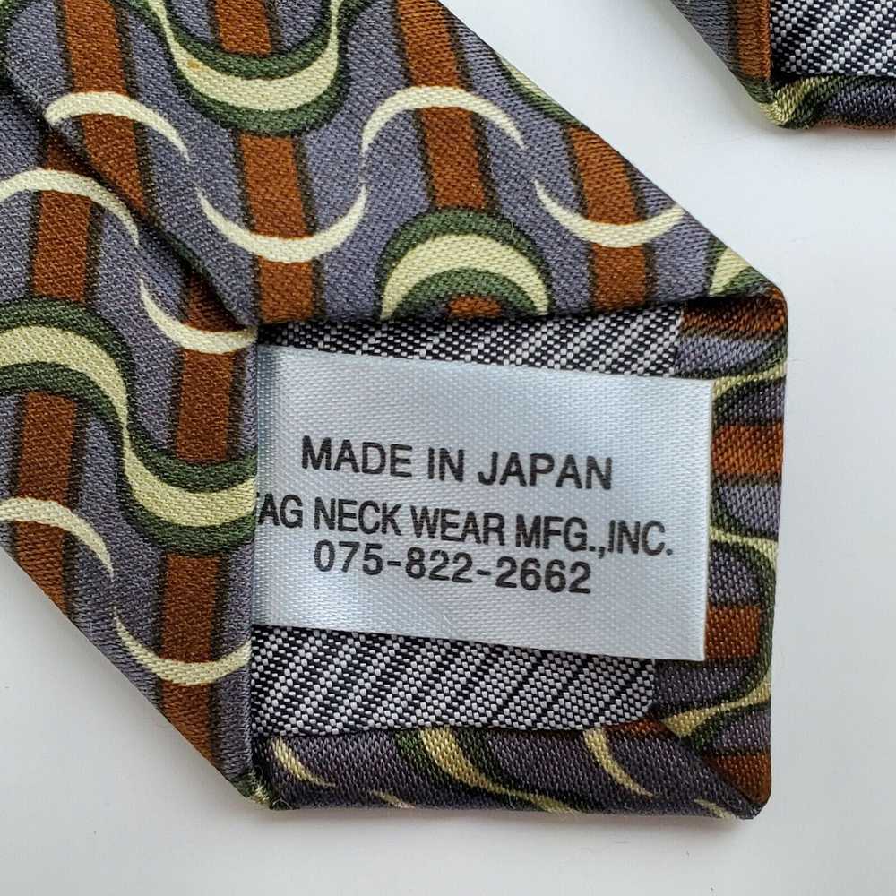 Jhane Barnes Jhane Barnes Brown Silk Cotton Tie A… - image 4
