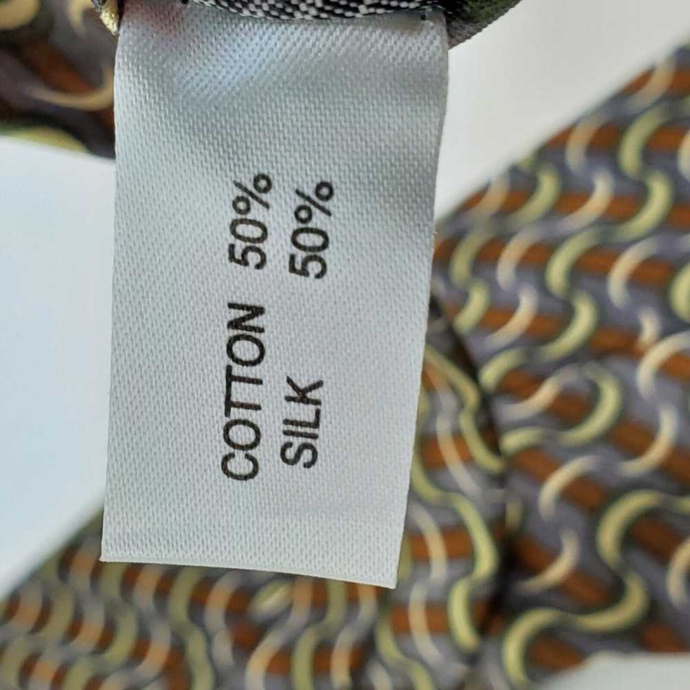 Jhane Barnes Jhane Barnes Brown Silk Cotton Tie A… - image 5