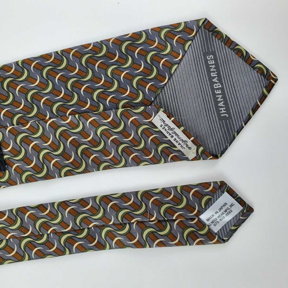 Jhane Barnes Jhane Barnes Brown Silk Cotton Tie A… - image 6