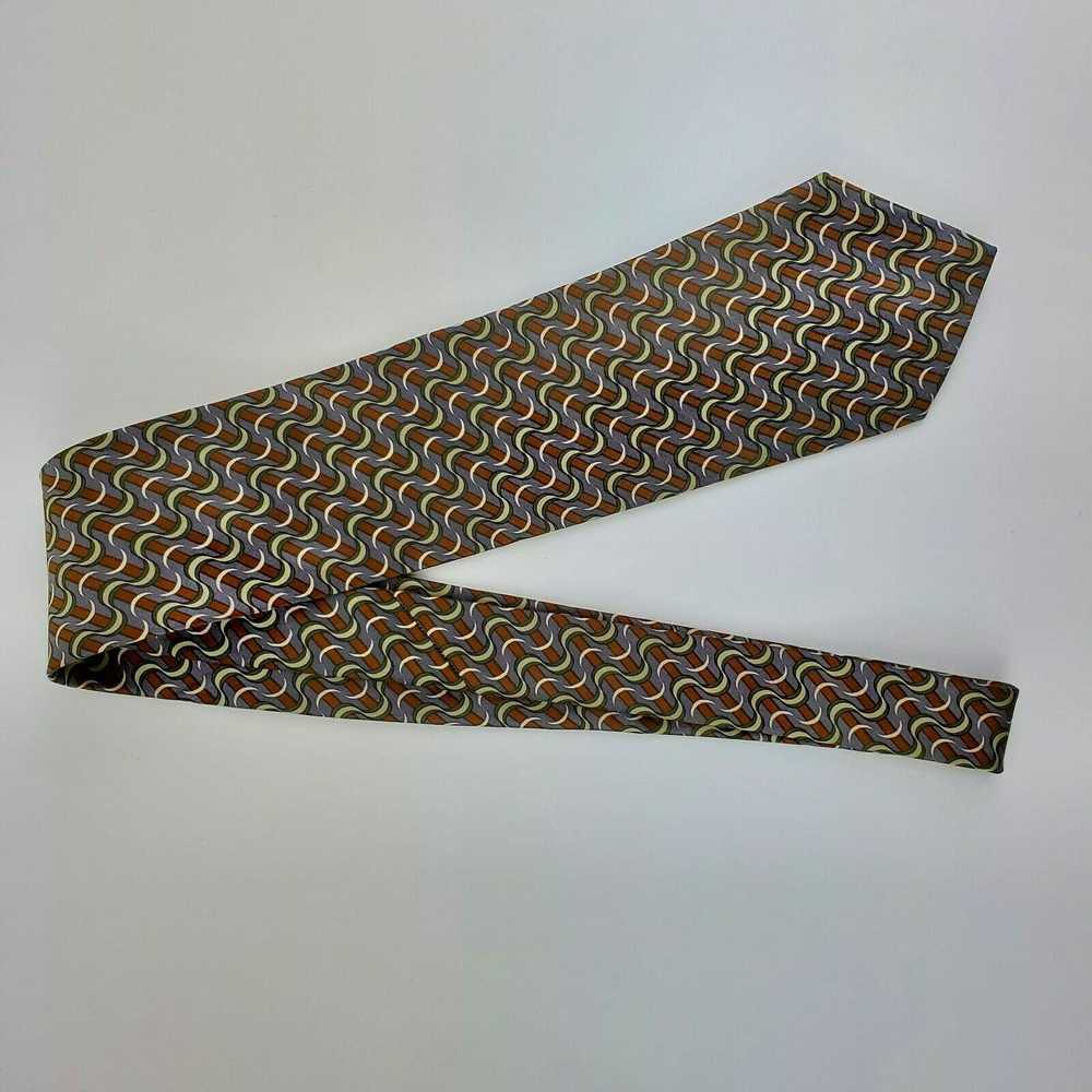 Jhane Barnes Jhane Barnes Brown Silk Cotton Tie A… - image 7