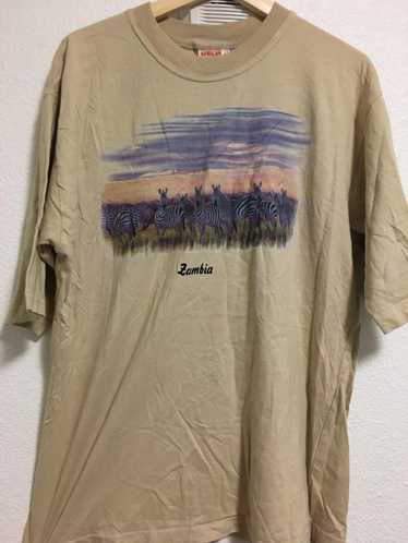 Vintage African impressions zebra tee Zambia