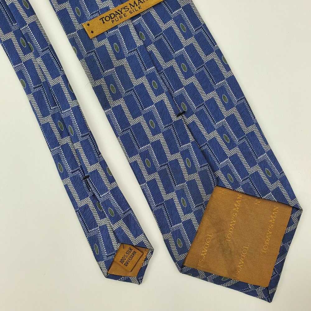 Italian Designers Today's Man Blue Geometric Silk… - image 5