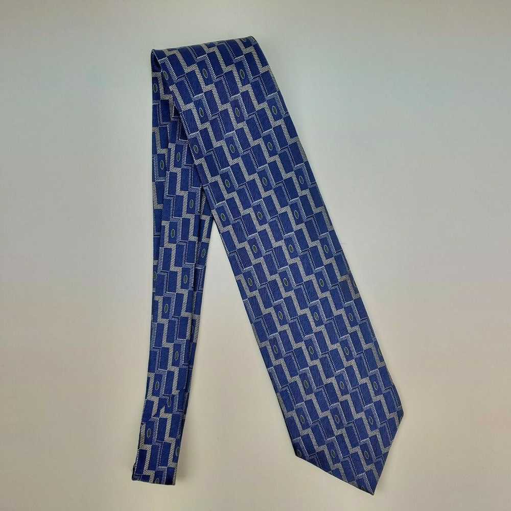 Italian Designers Today's Man Blue Geometric Silk… - image 6