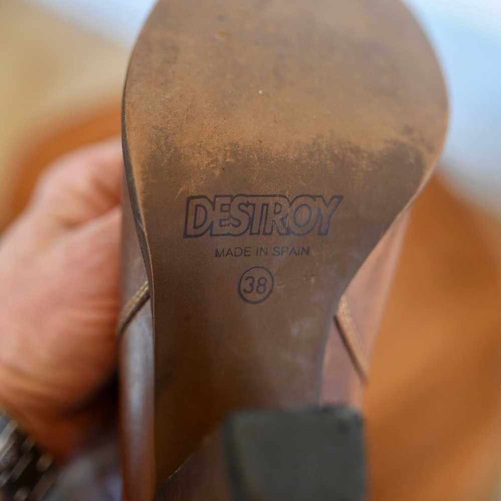 EUC Vintage Y2K DESTROY Heeled Boots Sz 7.5 - image 6