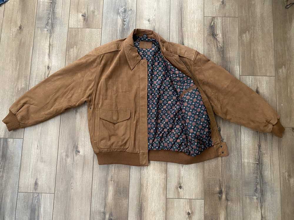Hunt Club × Leather Jacket × Vintage Vintage sued… - image 1