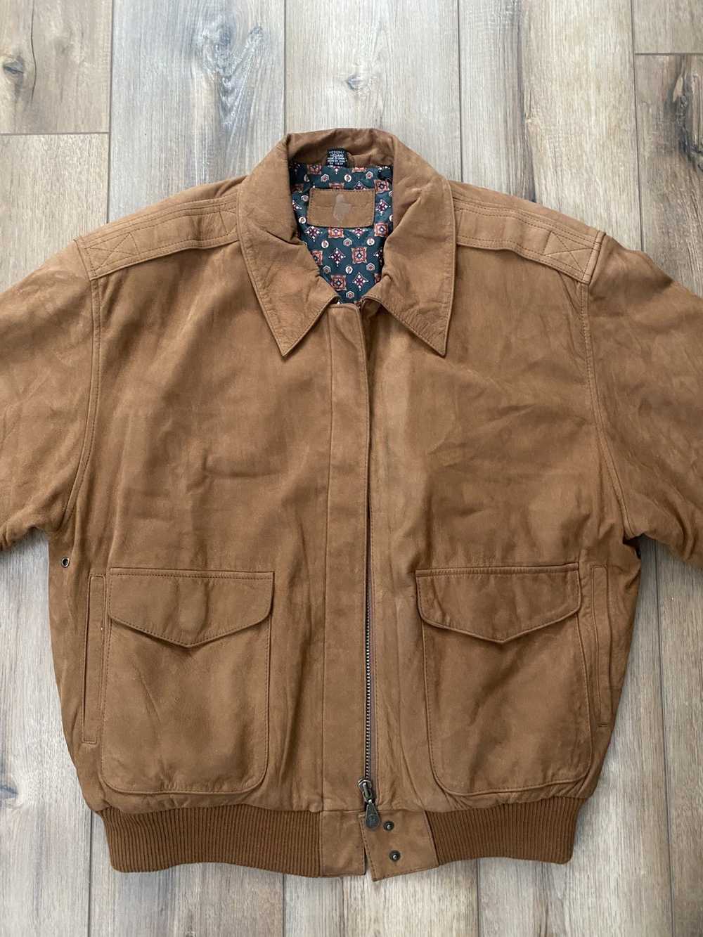 Hunt Club × Leather Jacket × Vintage Vintage sued… - image 2