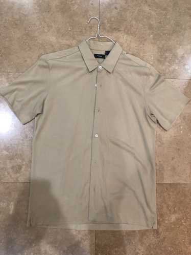 Theory Theory Short Sleeve Tan Button Up (L)