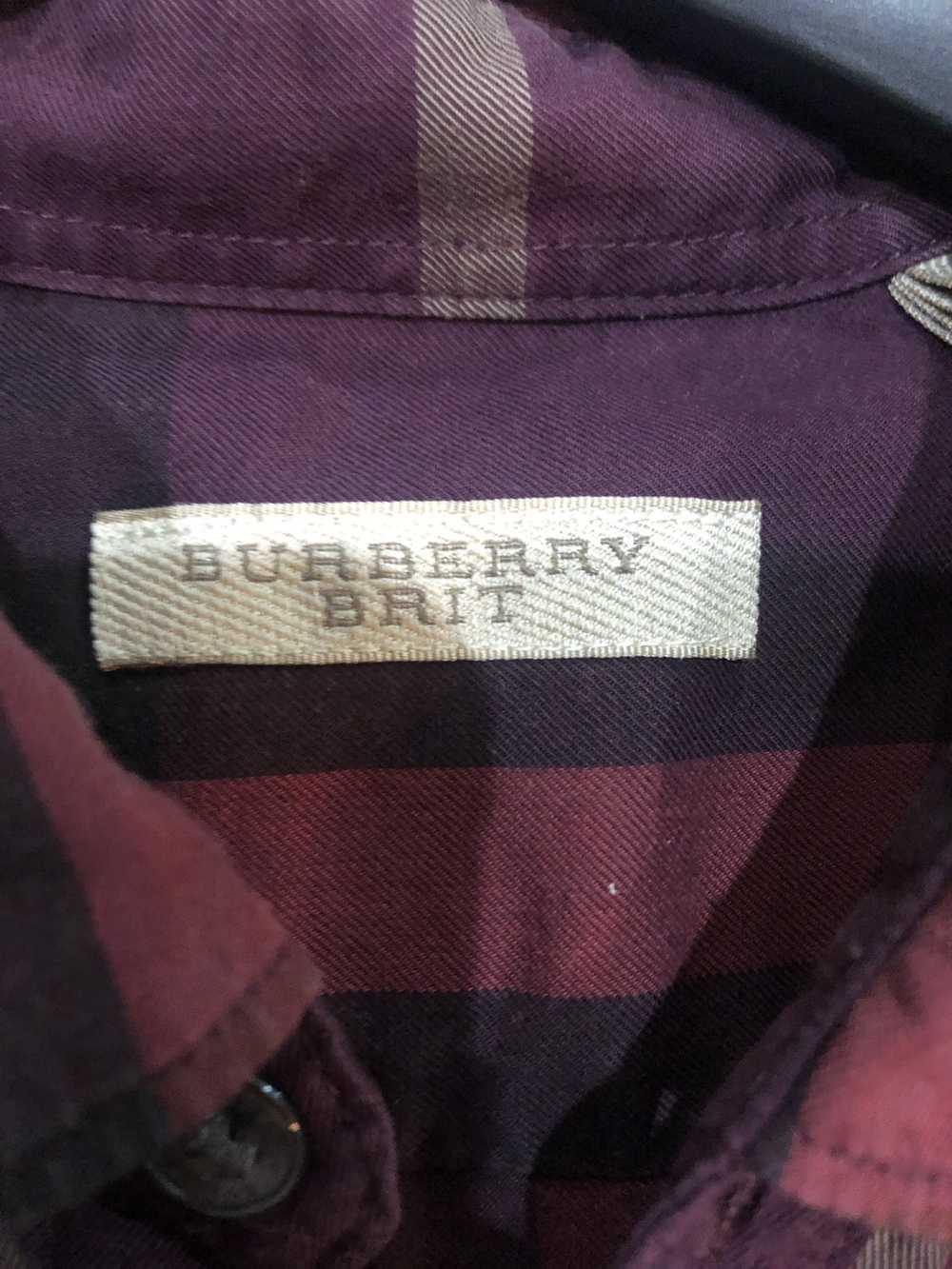 Burberry Burberry Vintage Red Short Sleeve Button… - image 2