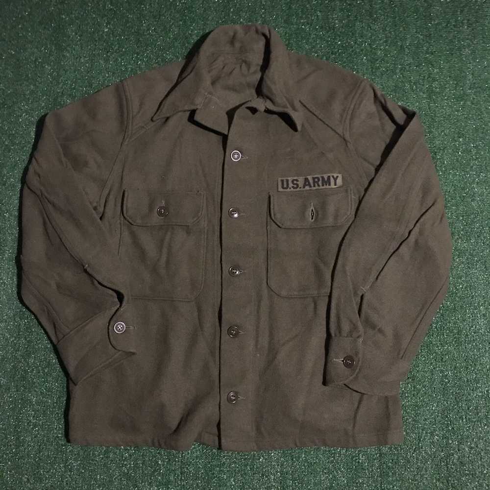 Military × Vintage Vintage 1990s Wool US Army But… - image 1