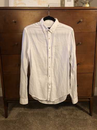 Zara Zara - Linen / Cotton Blend Button Up Shirt