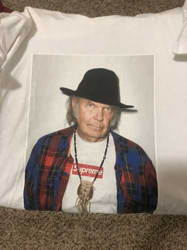 Supreme Supreme White Neil Young tee Size M Used - image 1