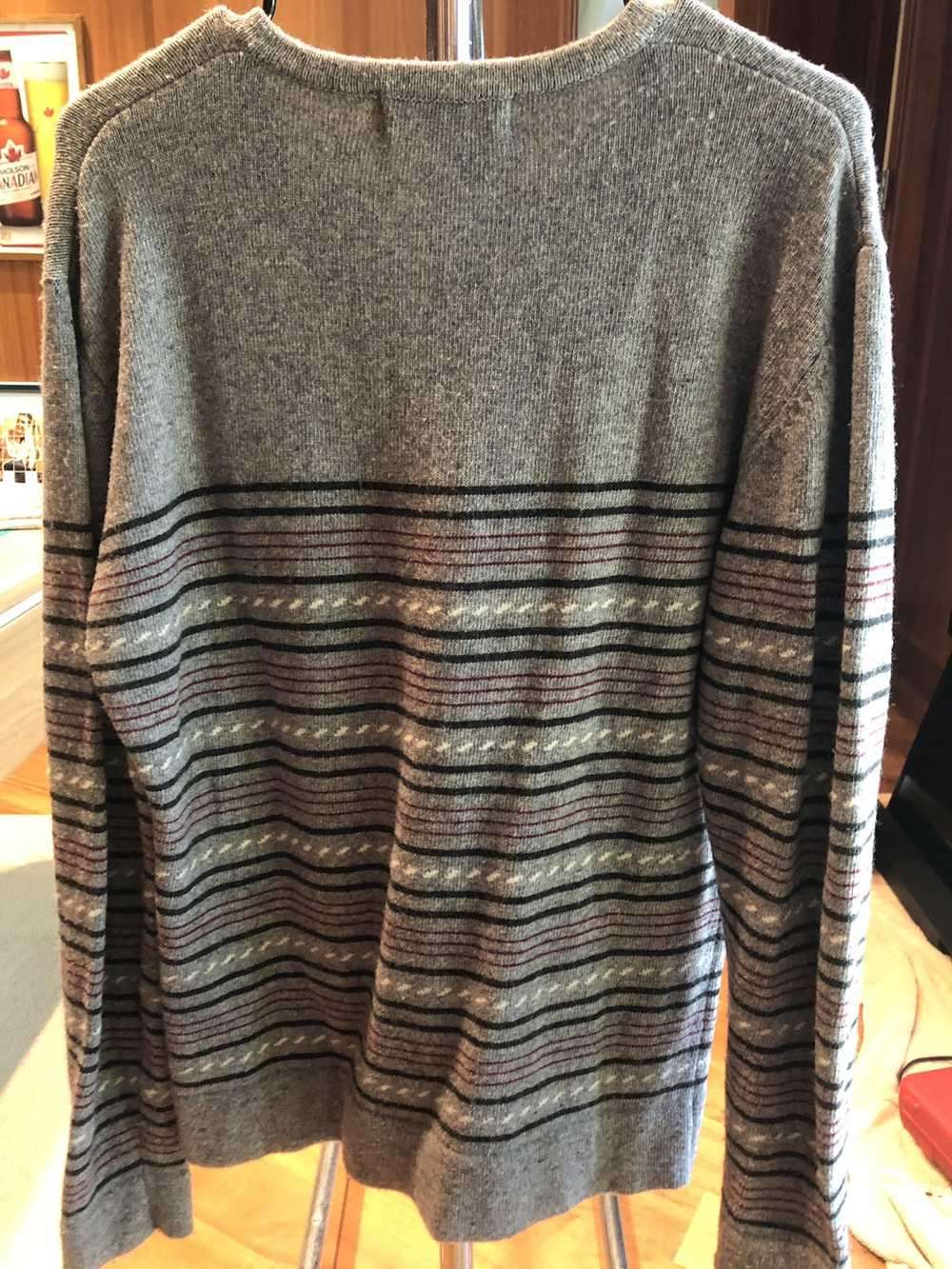 Standard Issue Nyc Gray stripped V sweater - image 2