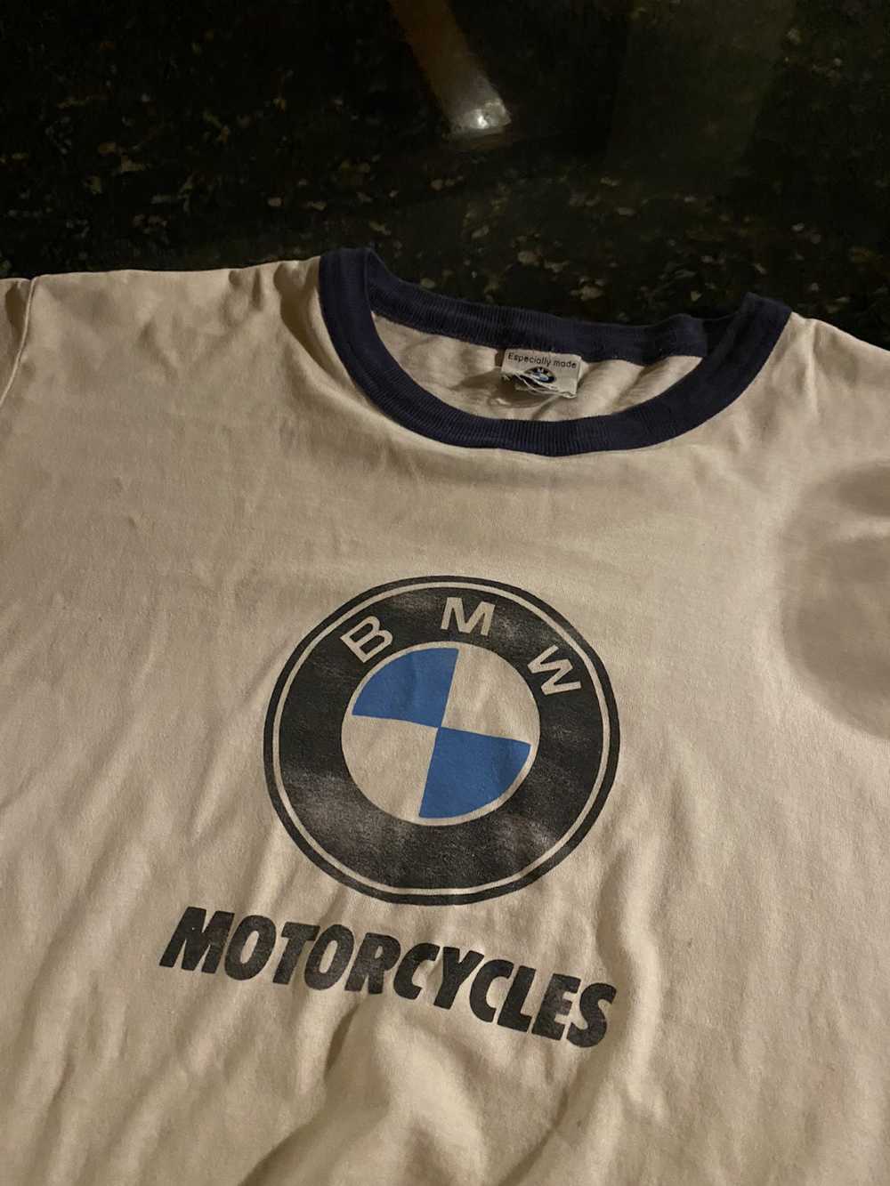 Bmw × Vintage Vintage 90's BMW Motorcycle Logo T-Shirt - Gem