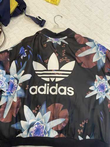 Adidas Lotus print track jacket