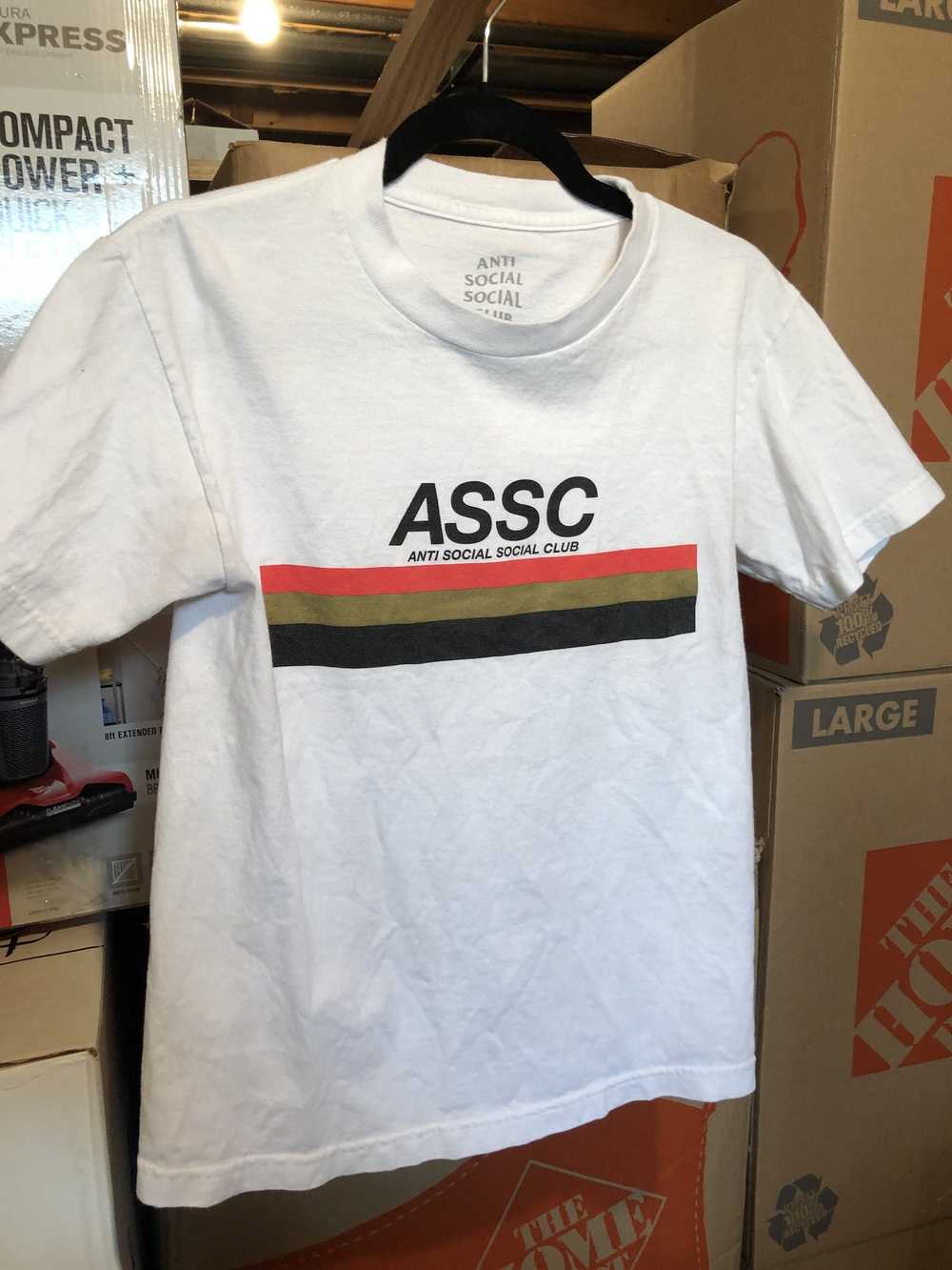 Anti Social Social Club ASSC Stripe Flag Logo tee - image 1