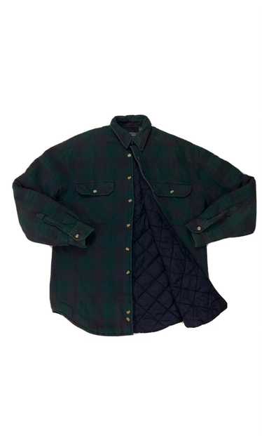 Flannel × Vintage Faded Green Burgundy Flannel Wor