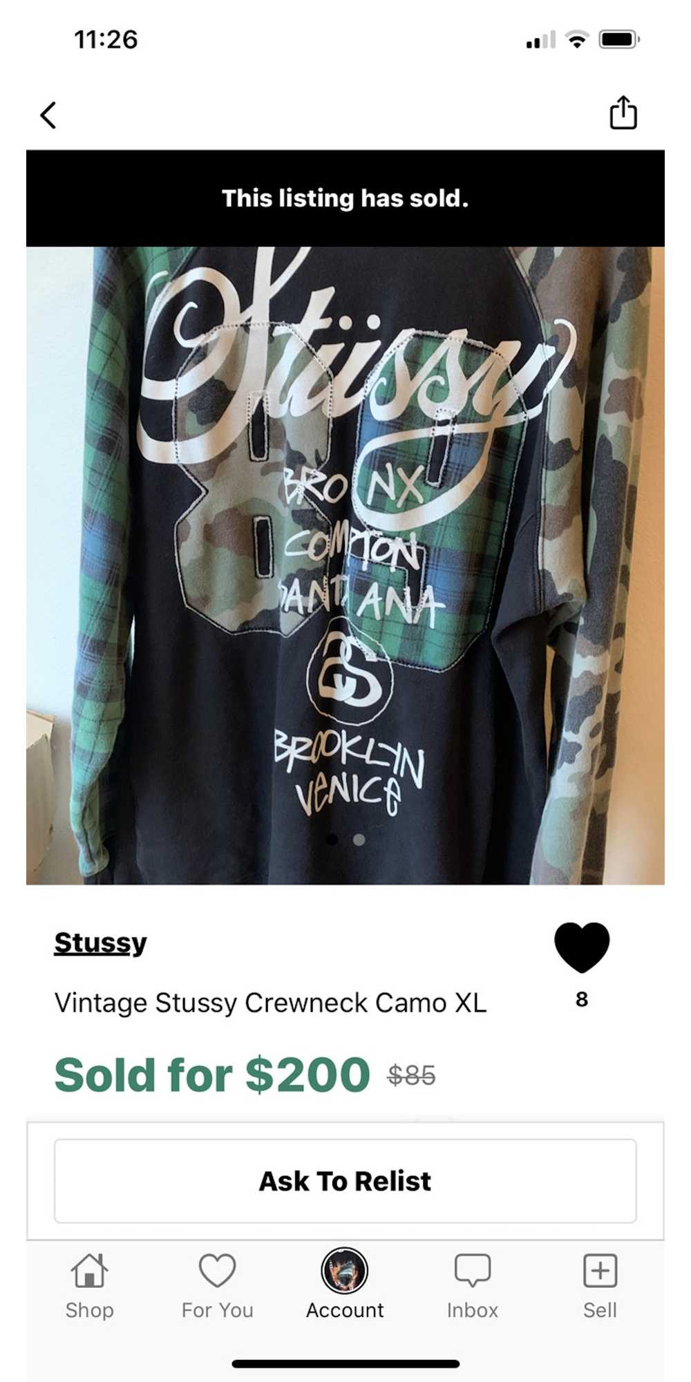 Stussy *RARE* Vintage stussy crewneck camo and pl… - image 4