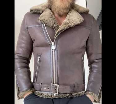 Designer Ron Tomson 100% Shearling Moto Jacket - image 1