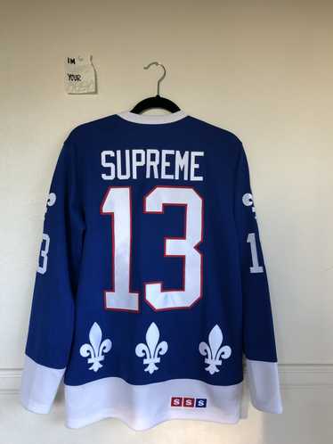 Supreme 13AW Fleur De Li Hockey Top レッド Rare! Supreme Fleur de Lis Hockey Jersey Size Large Red