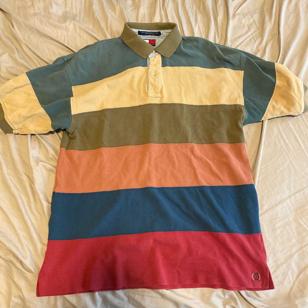 Tommy Hilfiger Vintge color block tommy polo - image 1