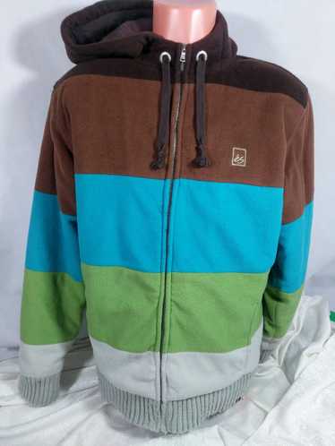 Es ES Jacket Sz Large Colorblock Full Zip Lined Wo