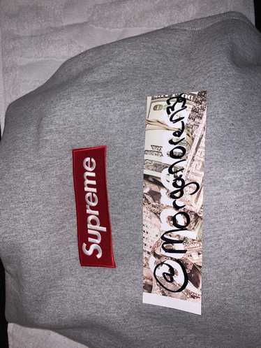 Supreme banner logo hoodie from fw14 season. Good - Depop