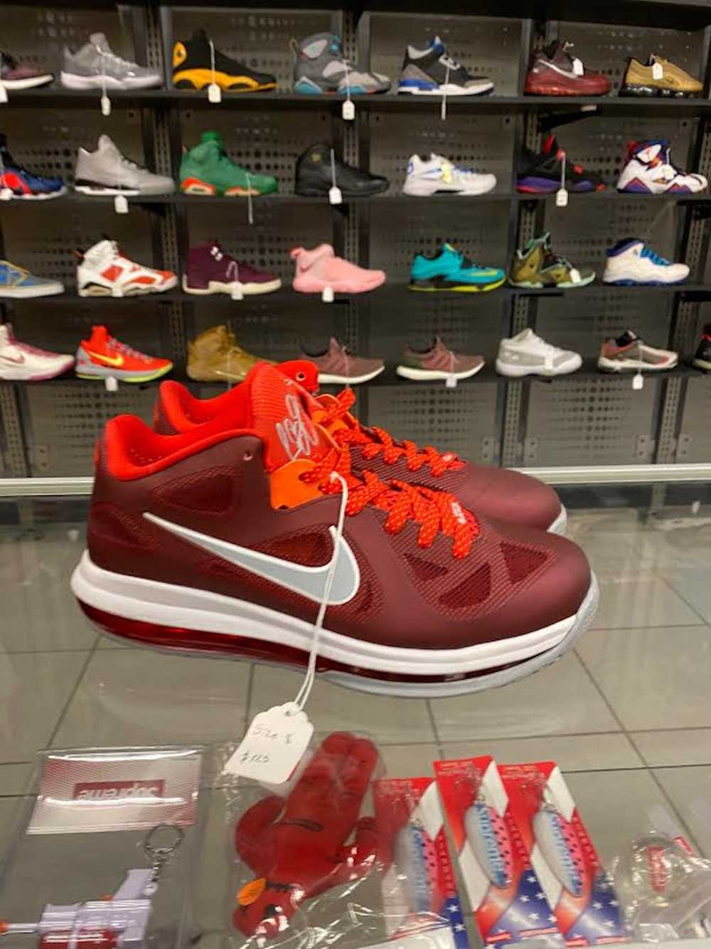 Nike Nike Lebron IV 9 Low Sz 8 Red Cherry Grey - image 2