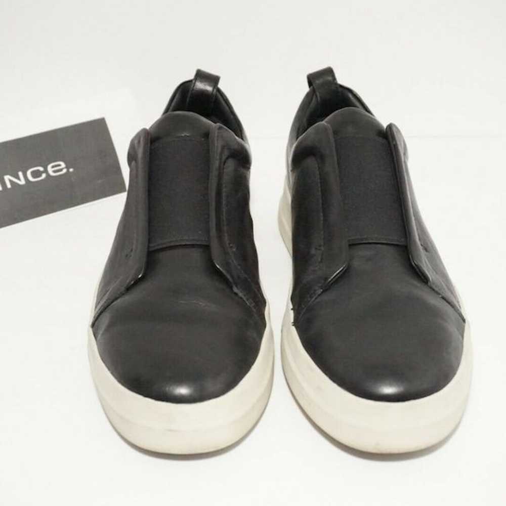 Vince Vince Slip On Sneakers Size Black Leather - image 2