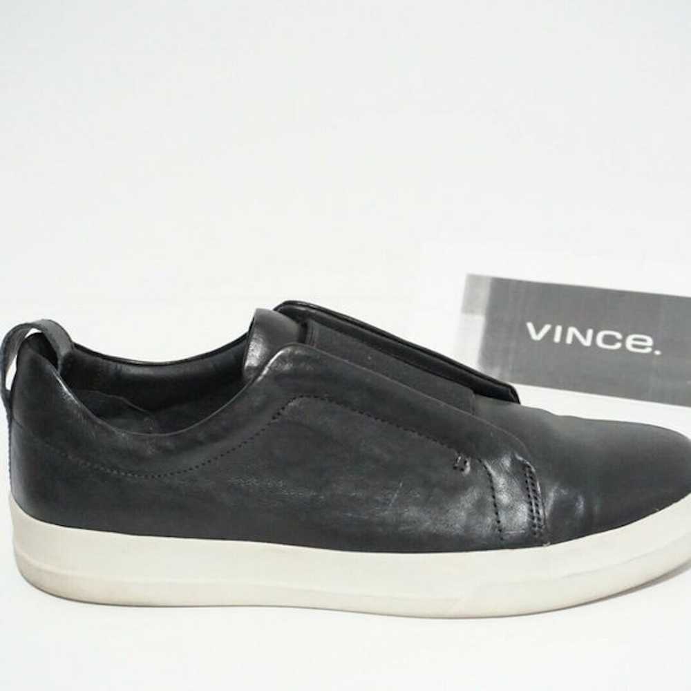 Vince Vince Slip On Sneakers Size Black Leather - image 5