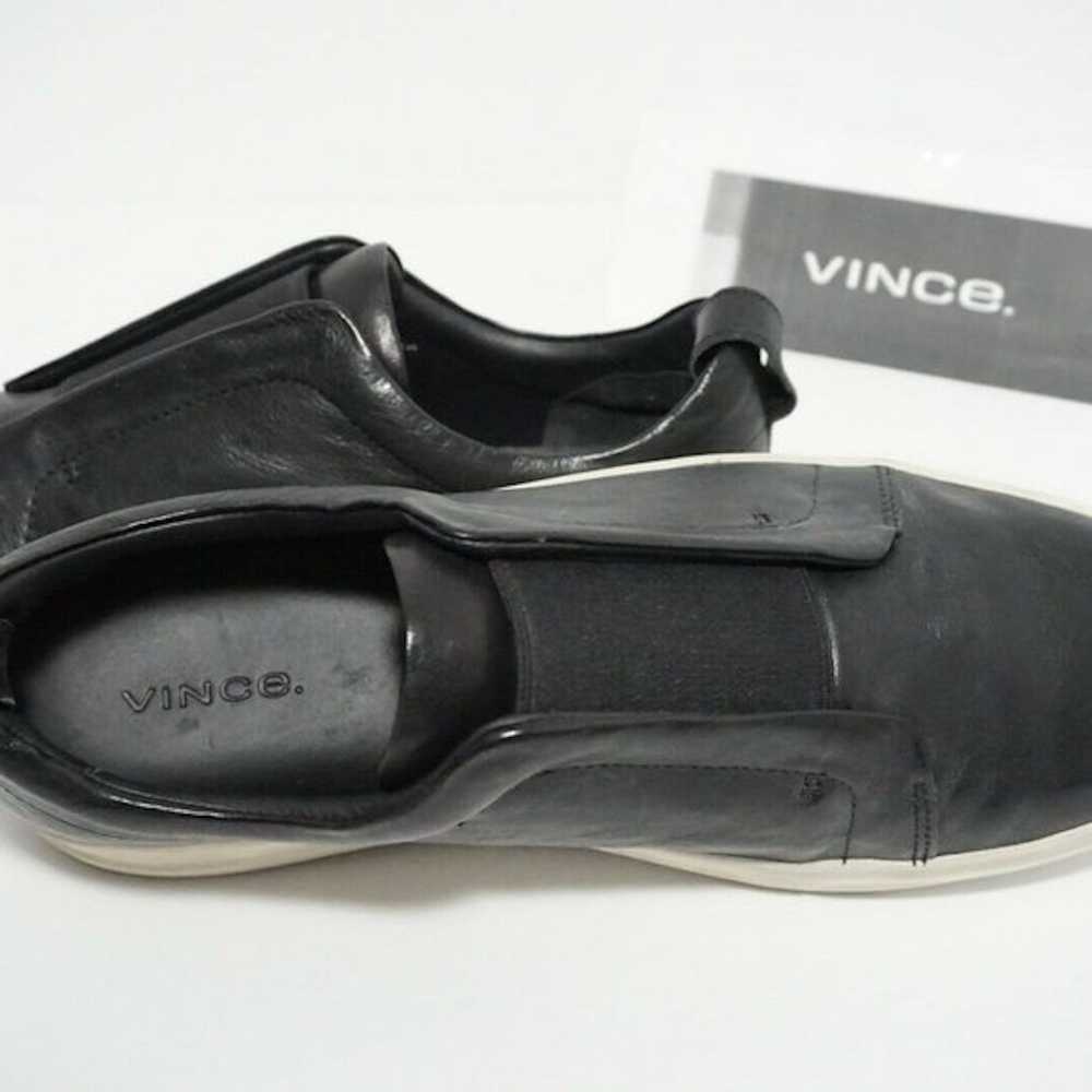 Vince Vince Slip On Sneakers Size Black Leather - image 7
