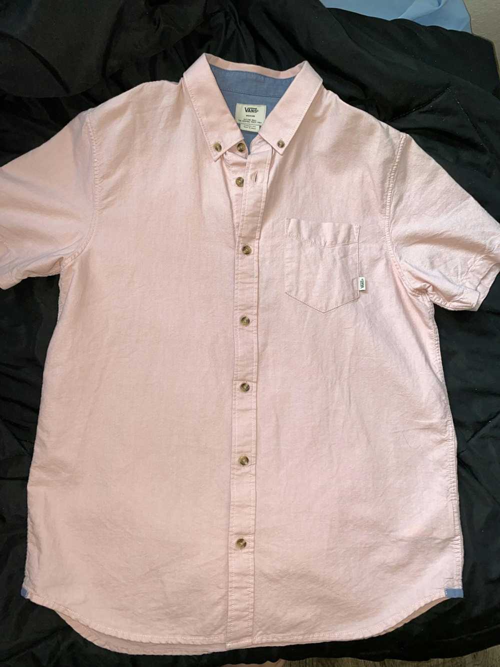 Vans Pink medium short sleeve shirt ( classic fit… - image 1