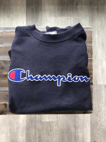 Champion Embroidered - Navy blue Champion Crew-nec