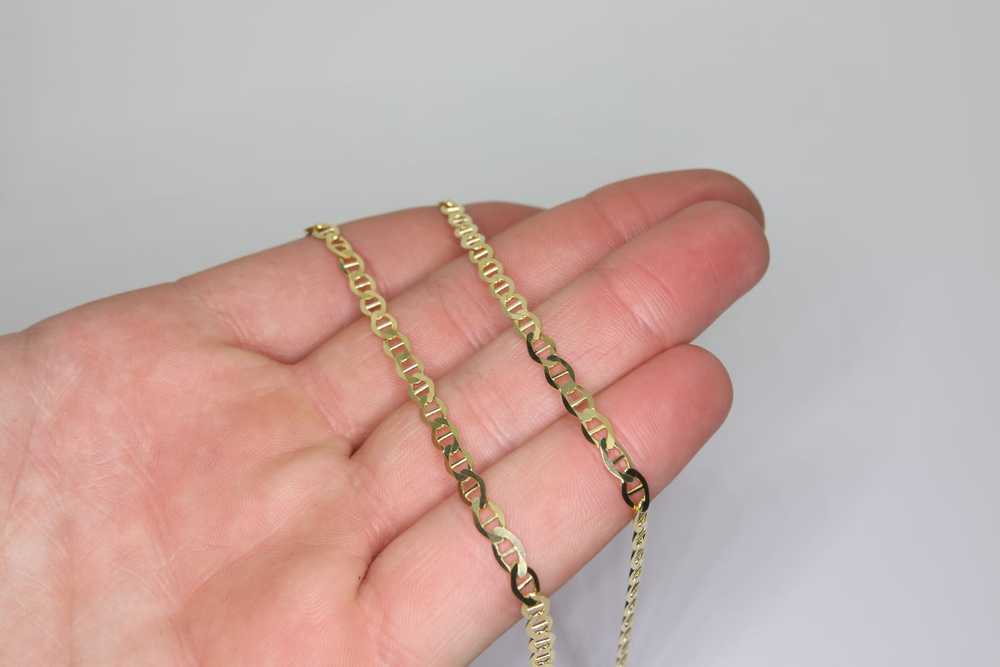 Gold 14k yellow solid gucci link chain 24" - image 4