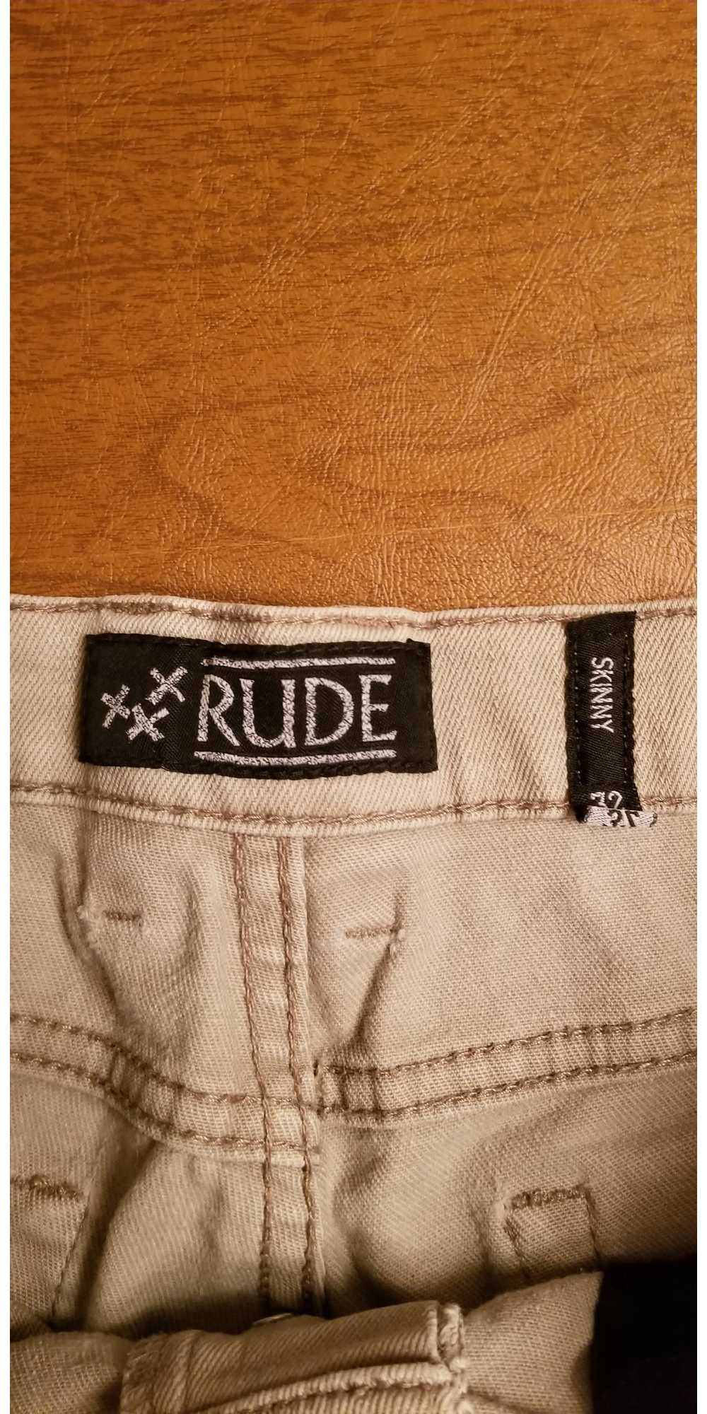 Rude (Hot Topic) Rude Khaki Skinny Jeans - image 4