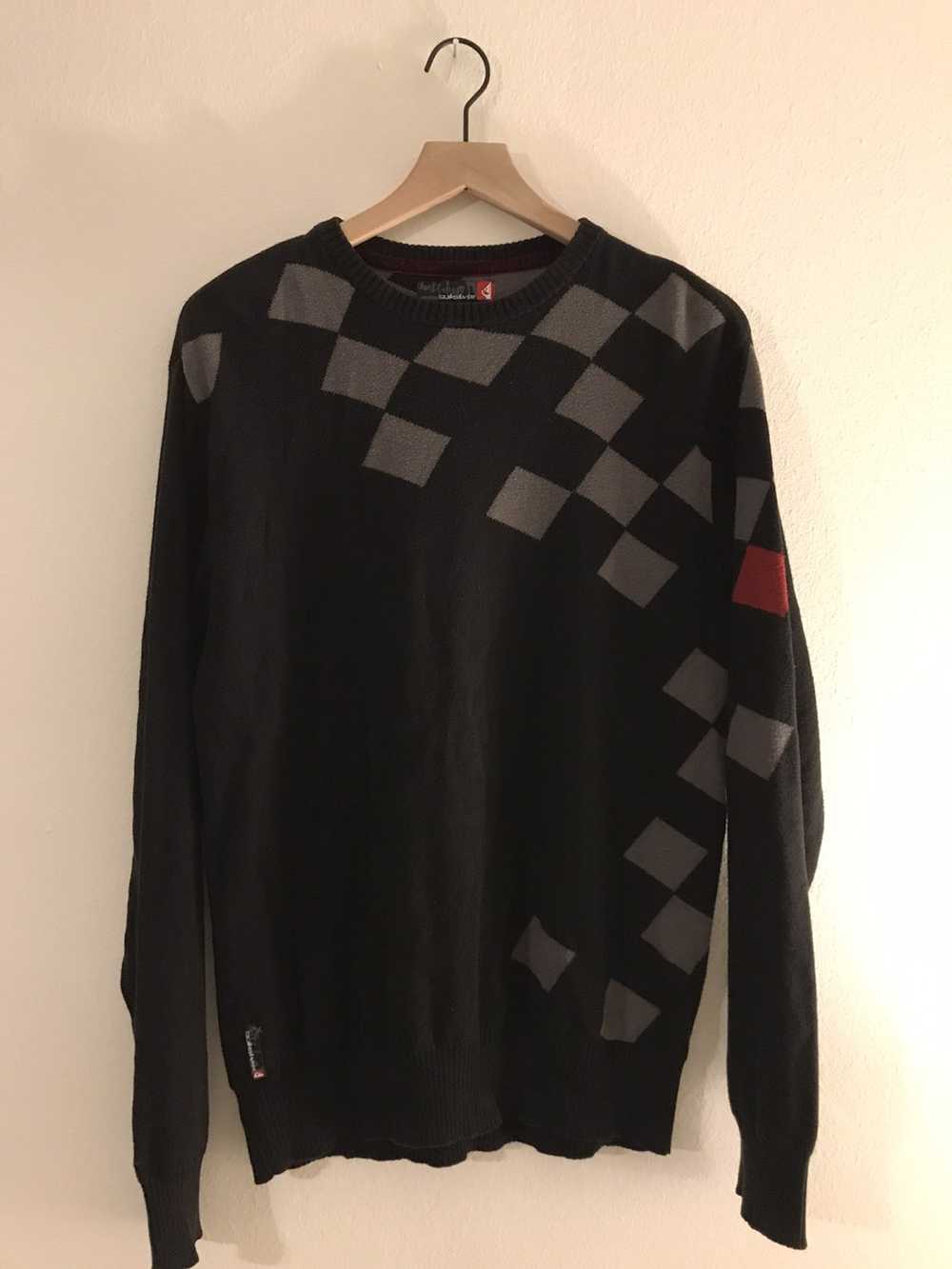 Quiksilver Checked Sweater Size Medium - image 1