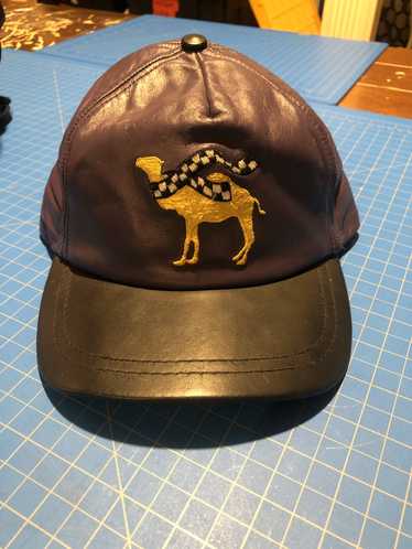 Camel Purple leather camel hat
