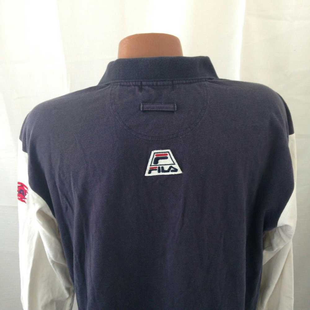 Fila Fila Vtg 90s Red White Blue Pullover Long Sl… - image 9