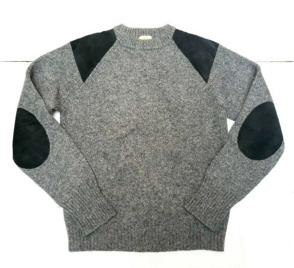 Beams Plus Beams 100% Wool Gray Crew neck Sweater… - image 1