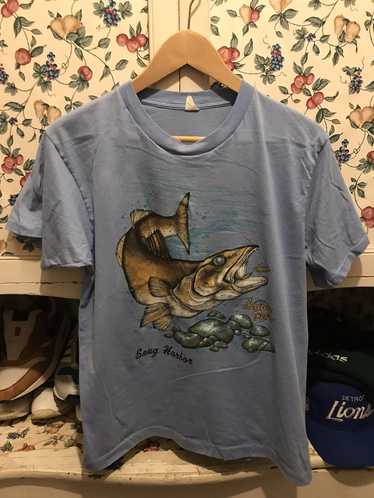 Screen Stars × Vintage Vintage 90s Fishing T-shirt - image 1