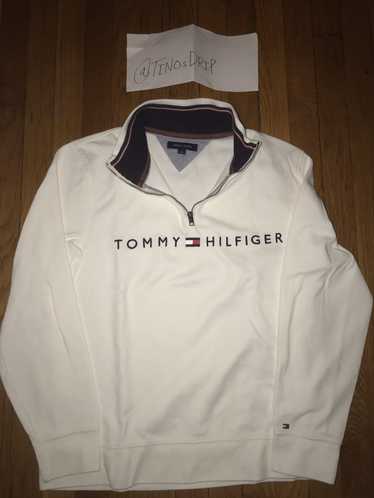 Tommy Hilfiger TH Men's Logo French Rib Quarter-Zi