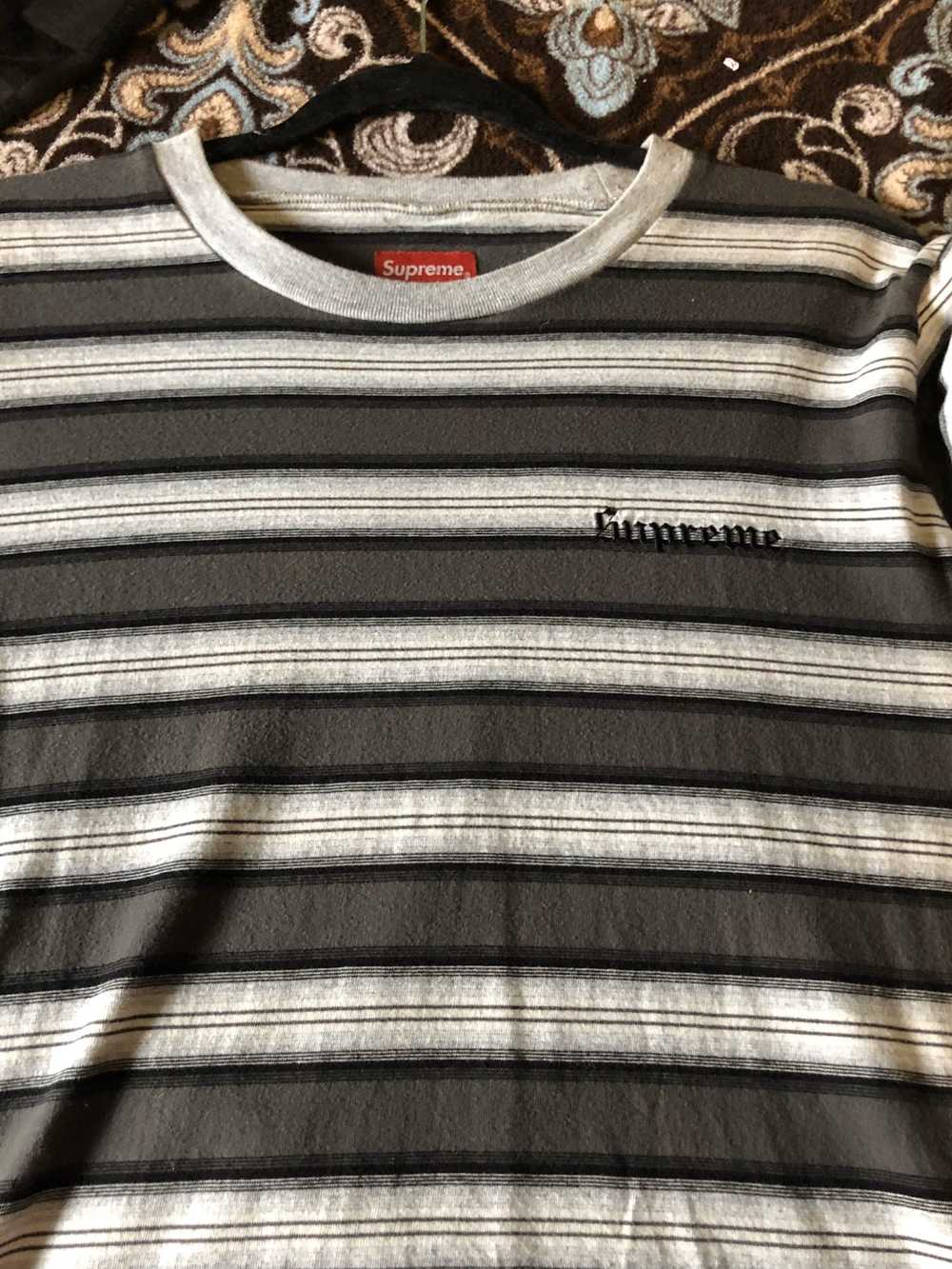 Supreme Shadow Stripe Tee - image 1