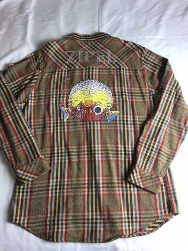 Designer × Vintage Zipél flannel shirt
