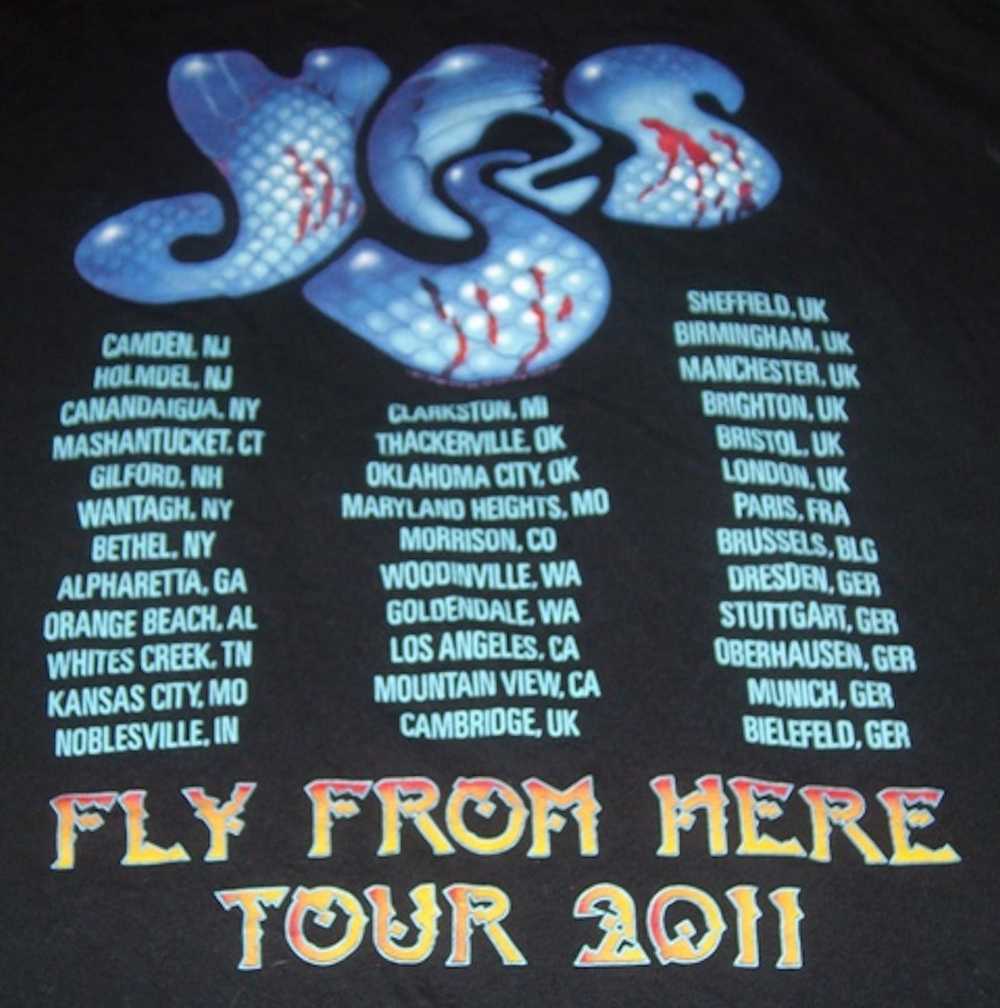 Band Tees 2011 YES Fly From Here World Tour Shirt… - image 2